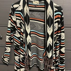 Cardigan with fringe